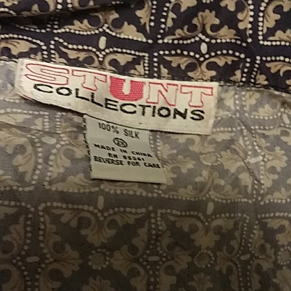 Vintage stunt collections 100% silk 2x blouse - Picture 3 of 6